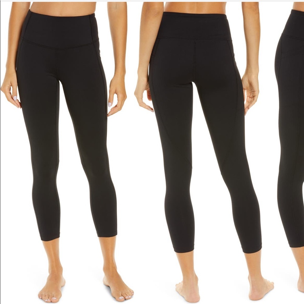 *Sold* ZELLA Live In High Waist Pocket 7/8 Yoga Legging XS Black